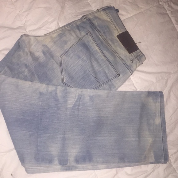 custom bleached Perry Ellis jeans - Picture 6 of 7